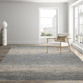 8' x 10' Hand Knotted 100% Wool Modern Oriental Area Rug Ivory, Blue, Aqua