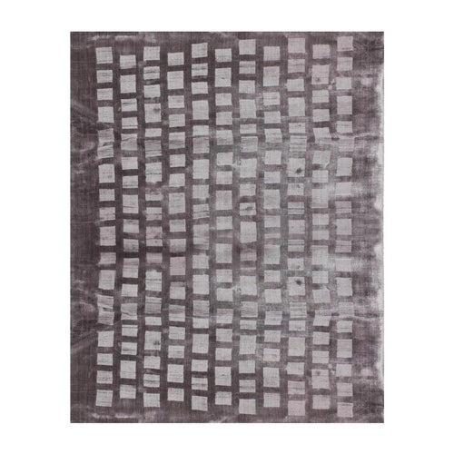 4x6 Hand Tufted Bamboo Silk   Oriental Area Rug Tone on Tone Grey, Color